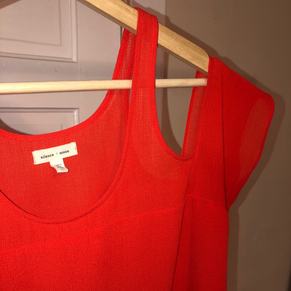 Red mini off the shoulder dress